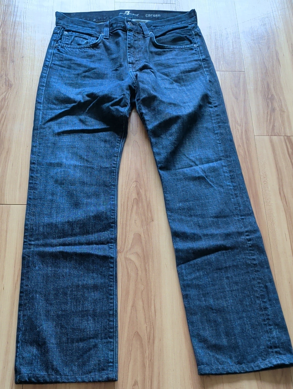 Men's 7 For All Mankind Straight Leg Jeans - Dark Blue